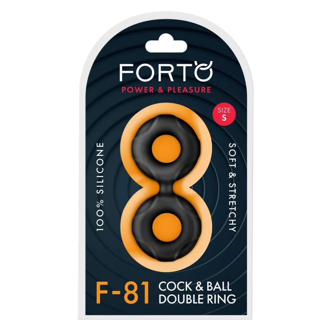 FORTO F-81 Double Ring 44mm Czarny silikonowy pierścień podwojny