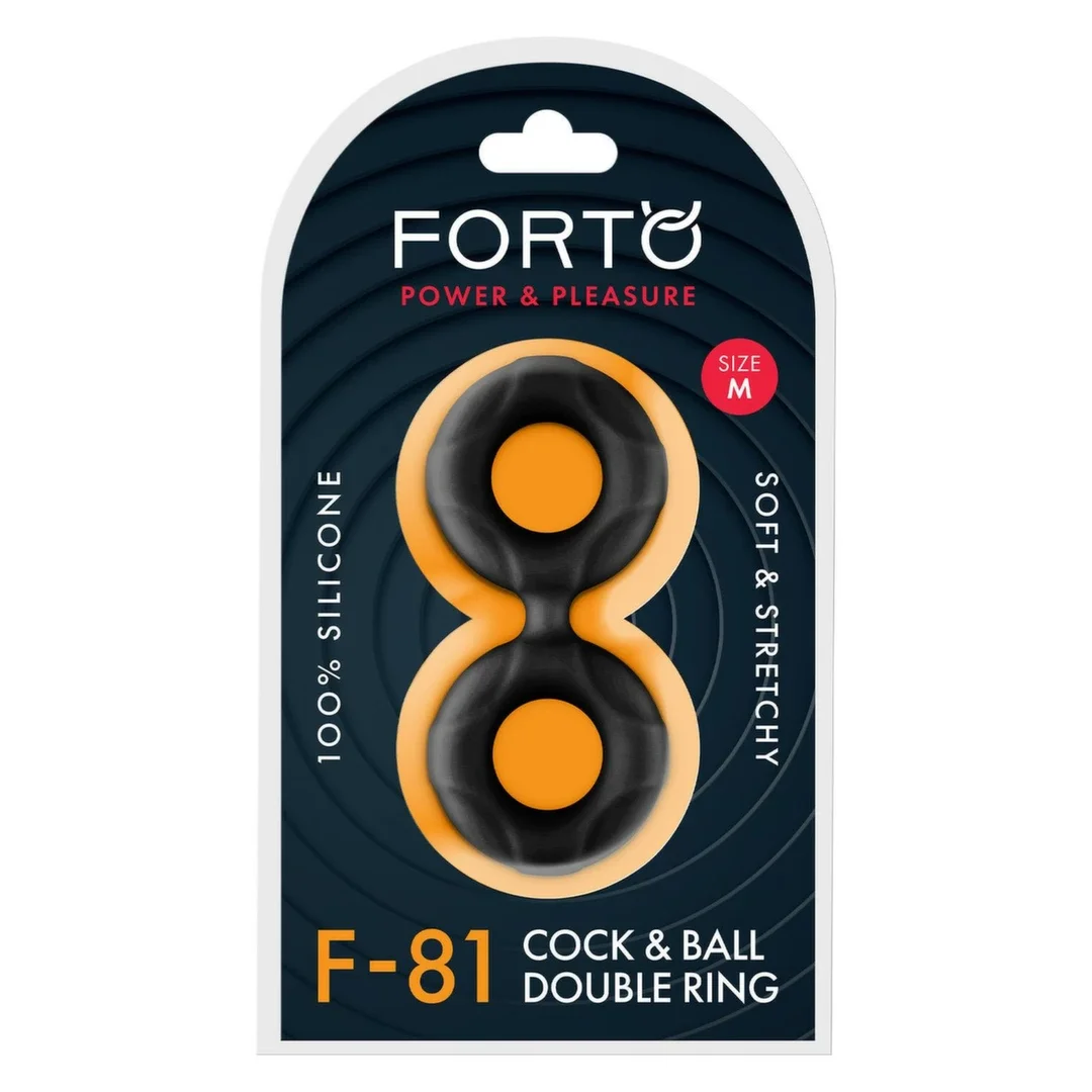FORTO F-81 Double Ring 47mm Czarny silikonowy pierścień podwojny