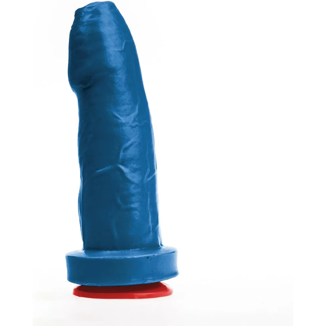 Fuck & Fist Magni Model M - Niebieski anatomiczny model intymny 18 cm z przyssawką