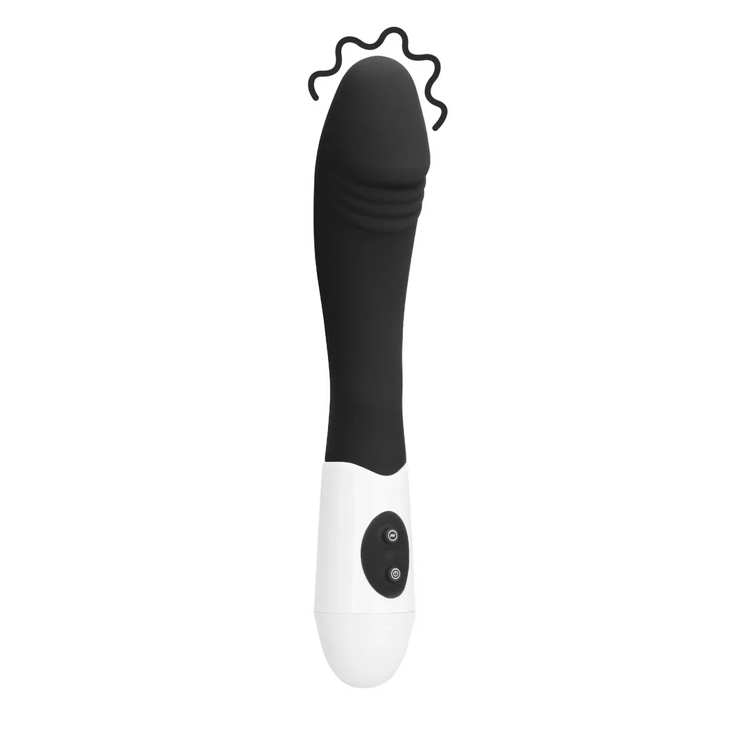 GC by Shots - Wibrator żebrowany silikonowy 19 cm, 10 trybow, czarny