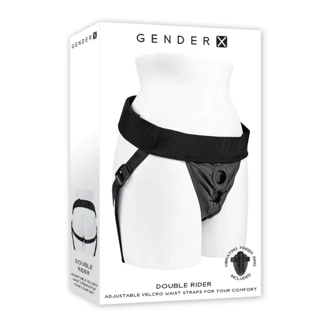GENDER X DOUBLE RIDER uprząż z podwojnym miejscem na akcesoria, regulowana