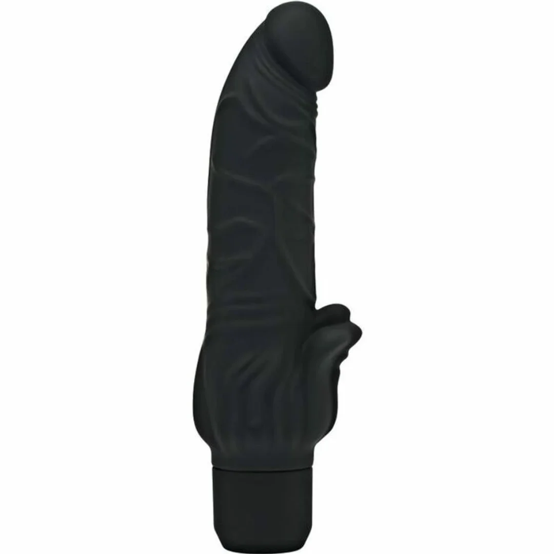 Get Real Classic Stim Czarny - anatomiczny wibrator z dodatkową stymulacją