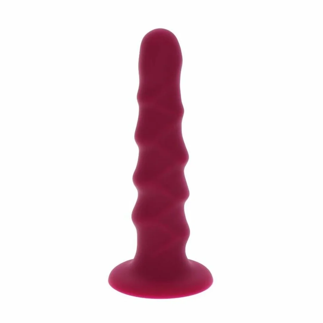 Get Real Dong 12 cm czerwony - model z przyssawką i silikonem premium