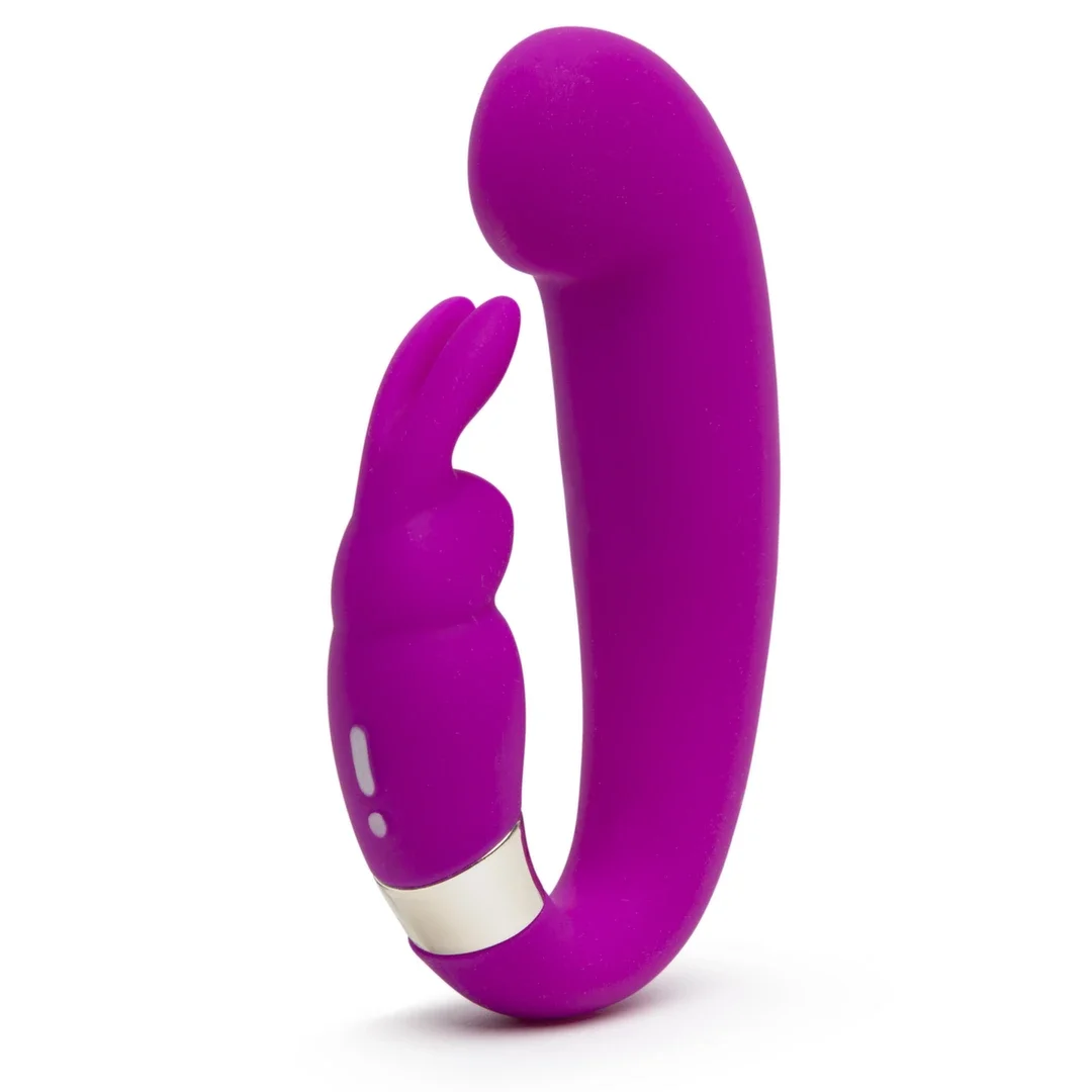 Happy Rabbit G-Spot Clitoral Curve - model z podwojną stymulacją, fioletowy