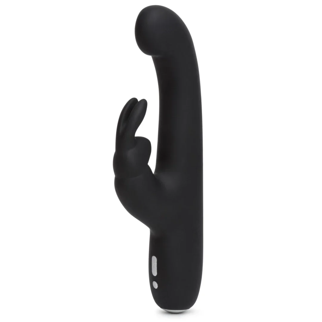 Happy Rabbit G-Spot Slim Black - Smukły masażer punktu G, silikonowy, czarny