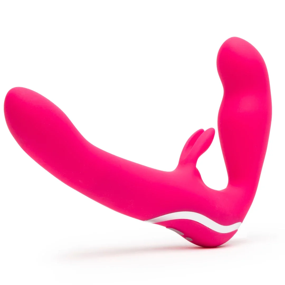 Happy Rabbit Strapless Strap-On Pink rożowy silikonowy model 23cm USB