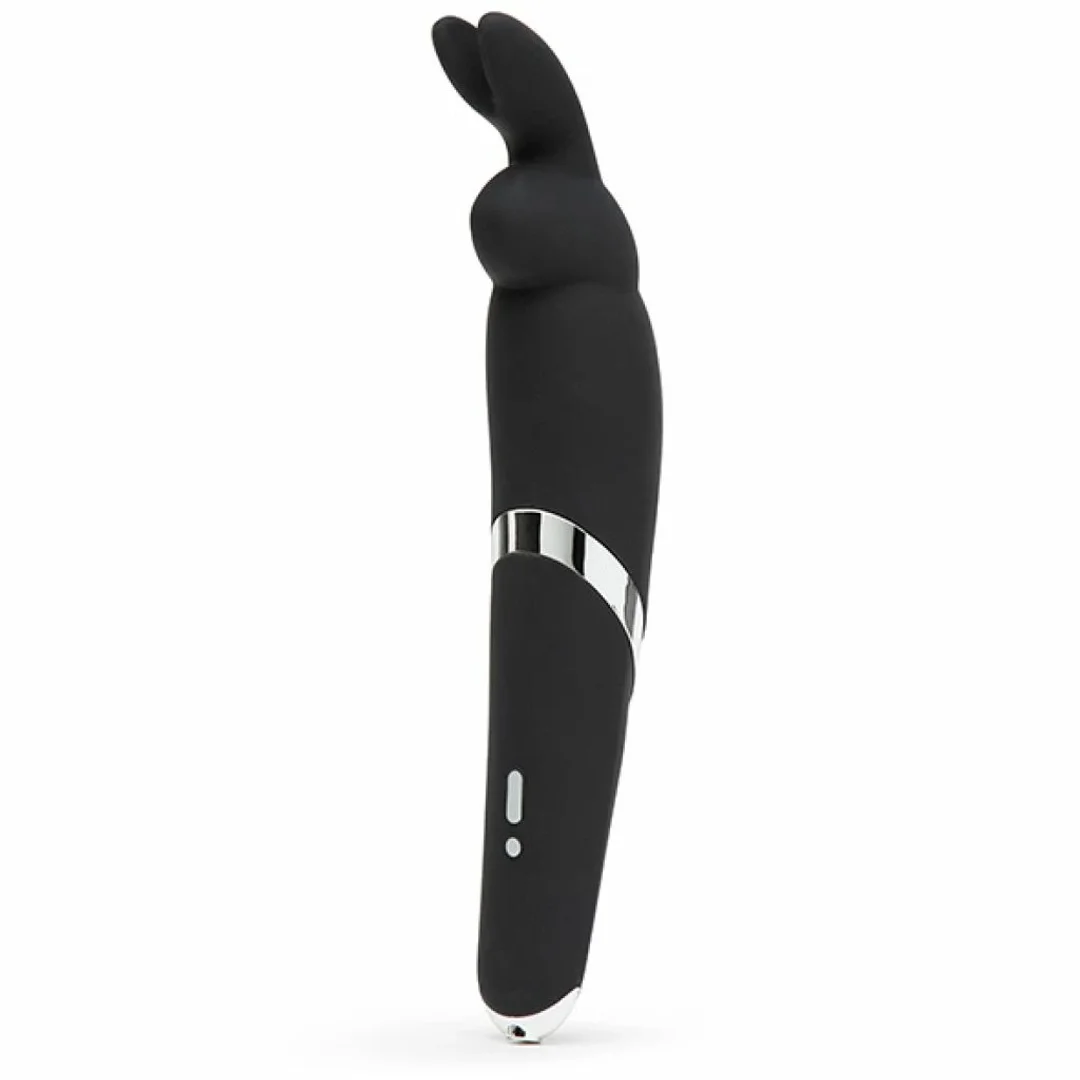 Happy Rabbit Wand Black - silikonowe urządzenie masujące, 26,7 cm