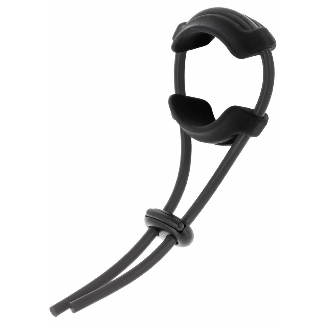 Hidden Desire Adjustable Comfort C-Ring silikonowy pierścień regulowany czarny
