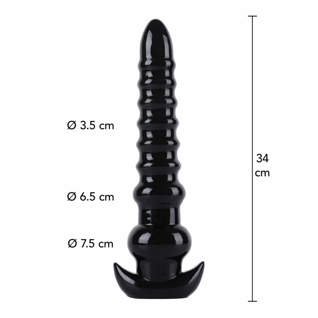 HIDDEN DESIRE Anal Drill 34 cm - model XXL, gładka powierzchnia, PVC