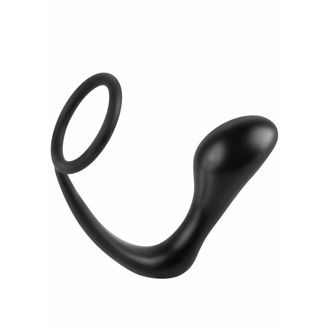 Hidden Desire Ass Delight Prostate Plug silikonowy z pierścieniem, anatomiczny kształt