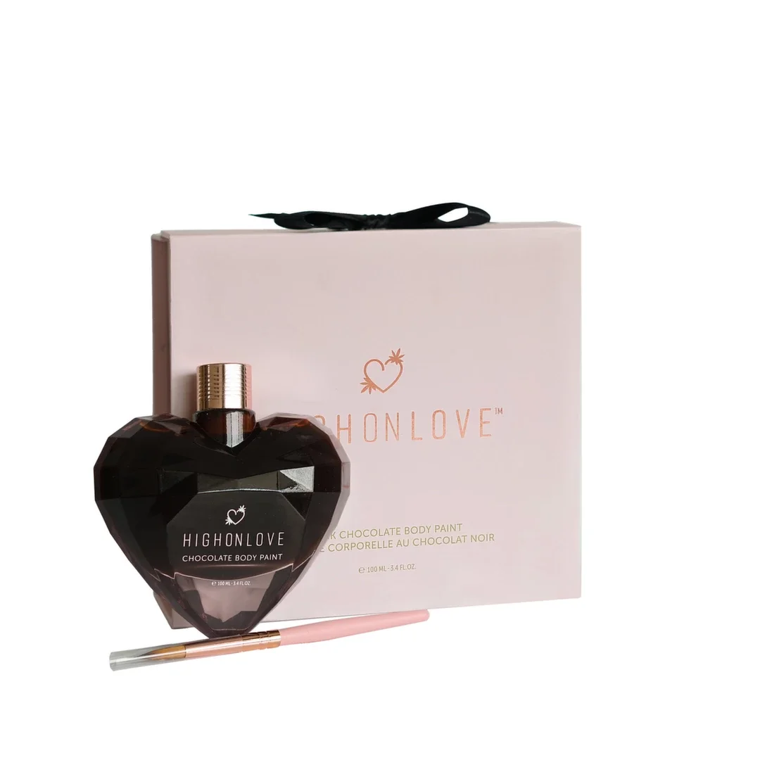 HighOnLove Dark Chocolate Body Paint 100ml - naturalna farba do ciała z olejem konopnym