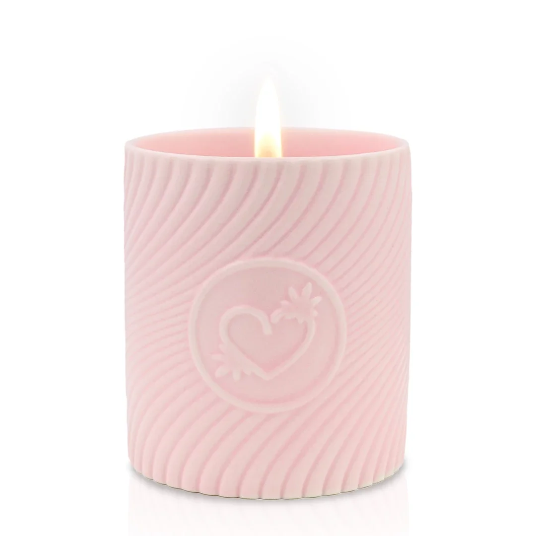 HighOnLove Pink Candle Strawberries & Champagne Świeca do masażu 120ml