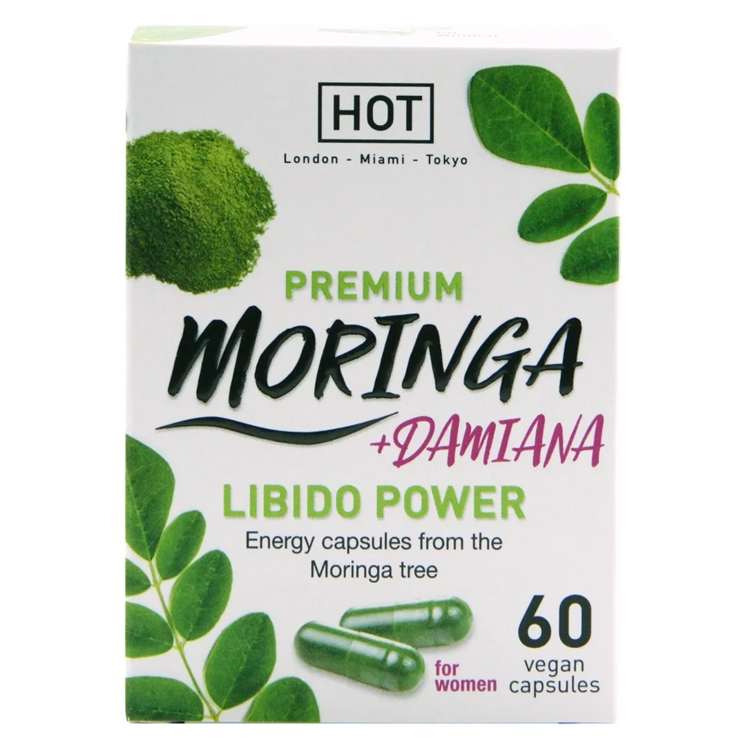 HOT BIO Moringa Libido Caps 60 kapsułek - suplement dla kobiet, wegański