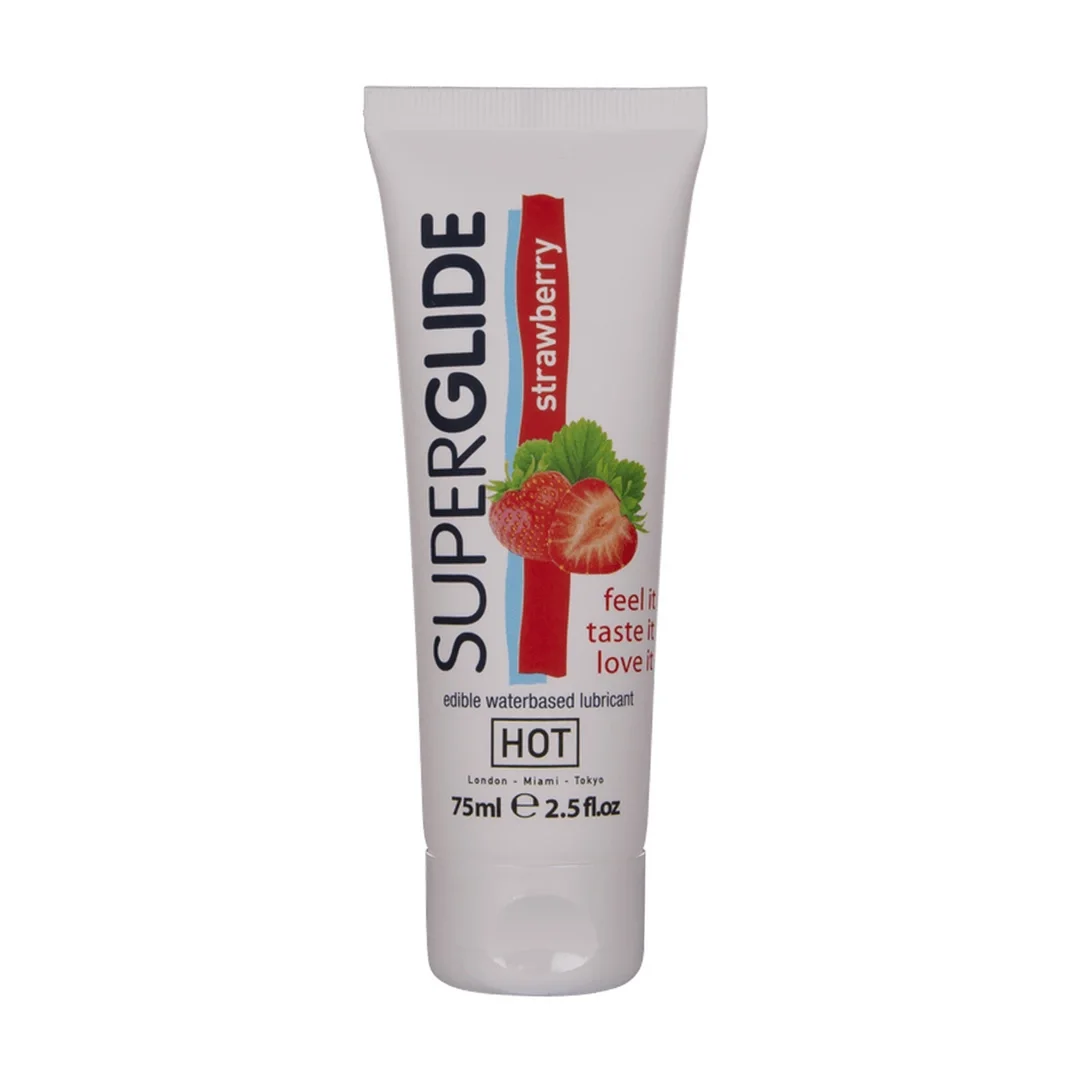 HOT Superglide Edible żel intymny wodny, jadalny, smakowy 75ml
