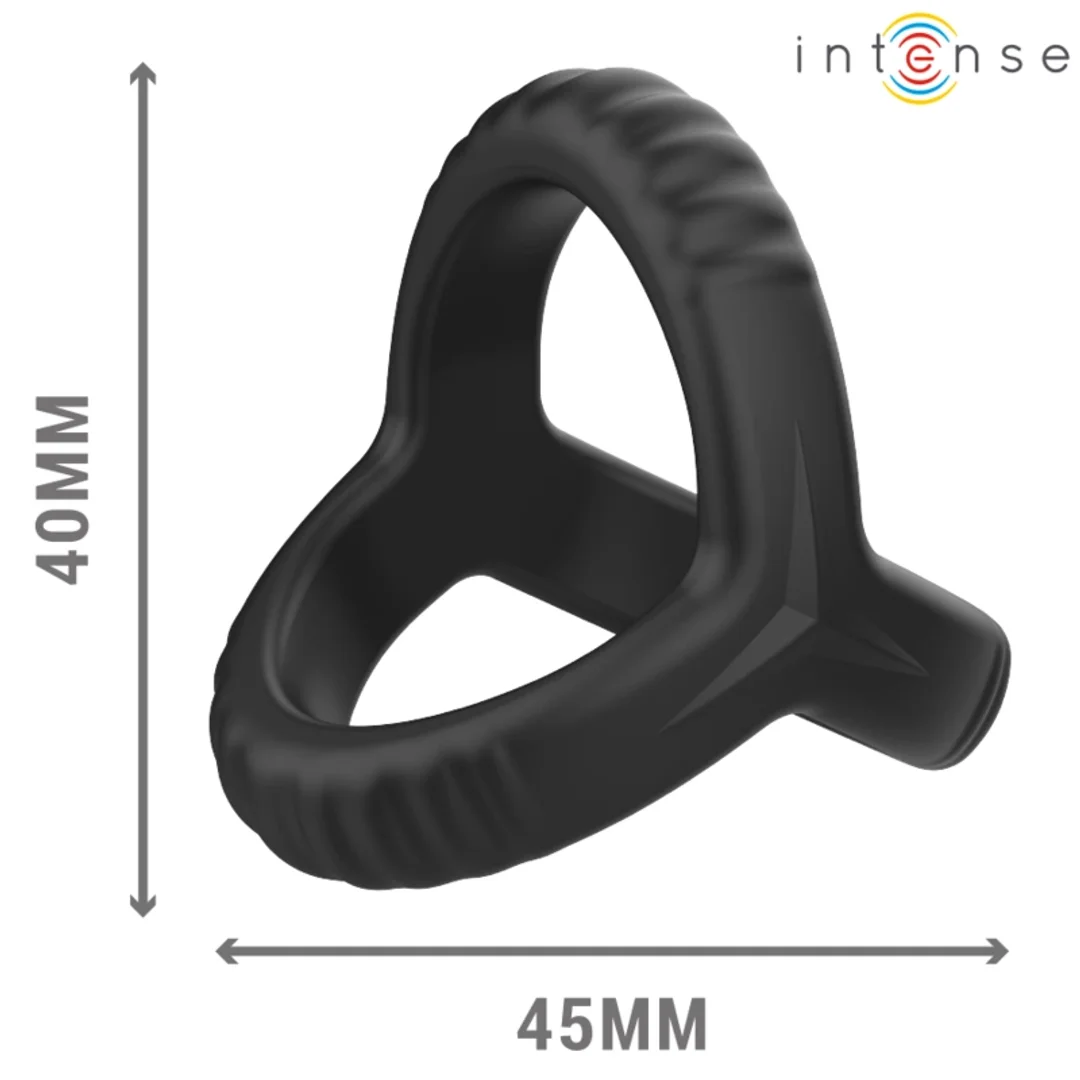 Intense Carson silikonowy podwojny pierścień anatomiczny czarny