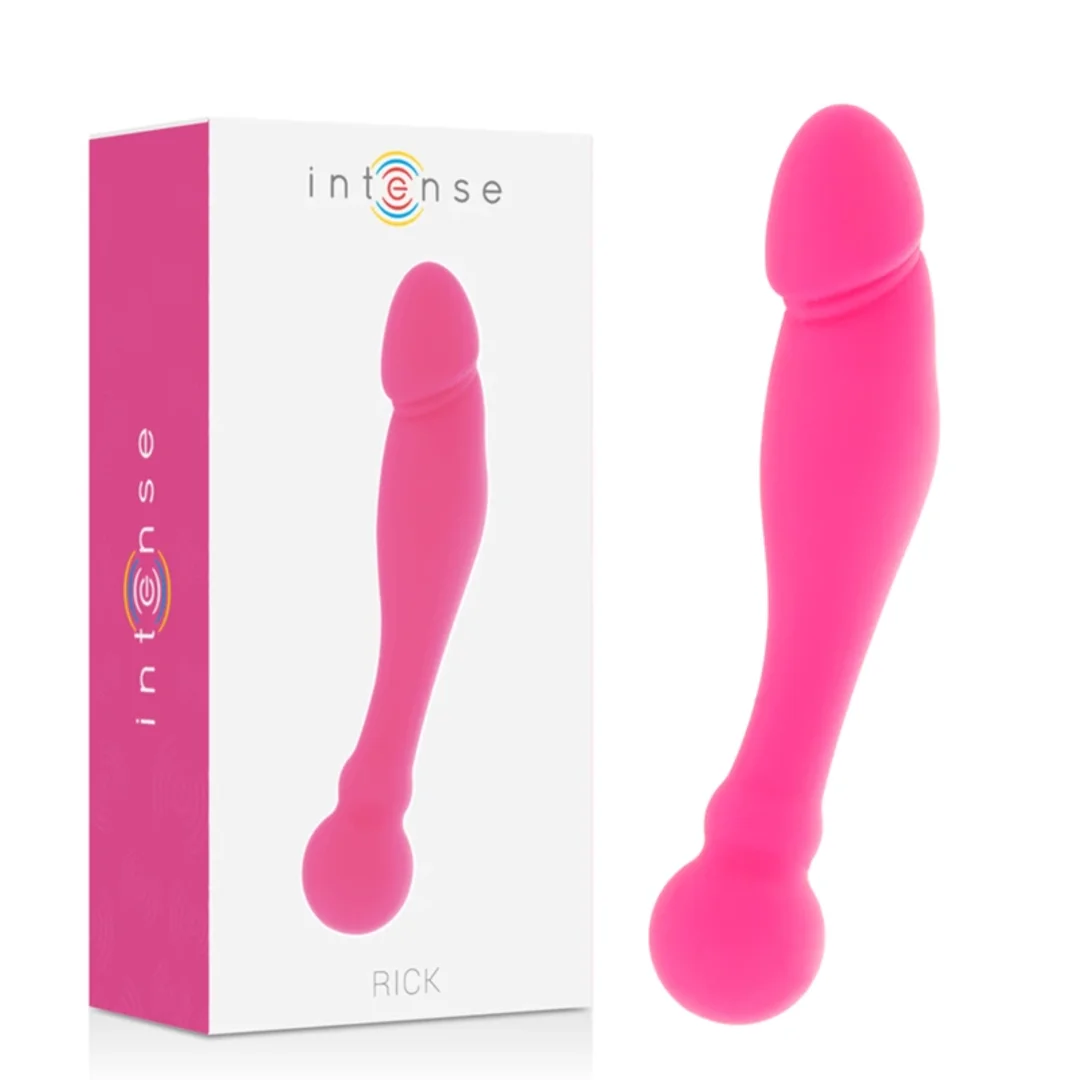 Intense Double Rose silikonowy masażer dwustronny 18 cm rożowy