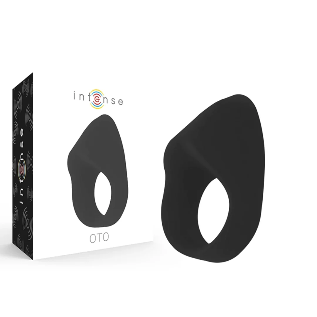 Intense OTO Czarny Pierścień Wibrujący USB, 20 Trybow, Silikon