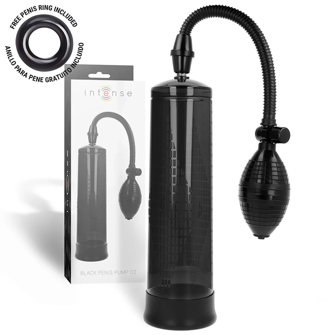 INTENSE Pump 02 czarna - system prożniowy, cylinder 20 cm, wskaźnik