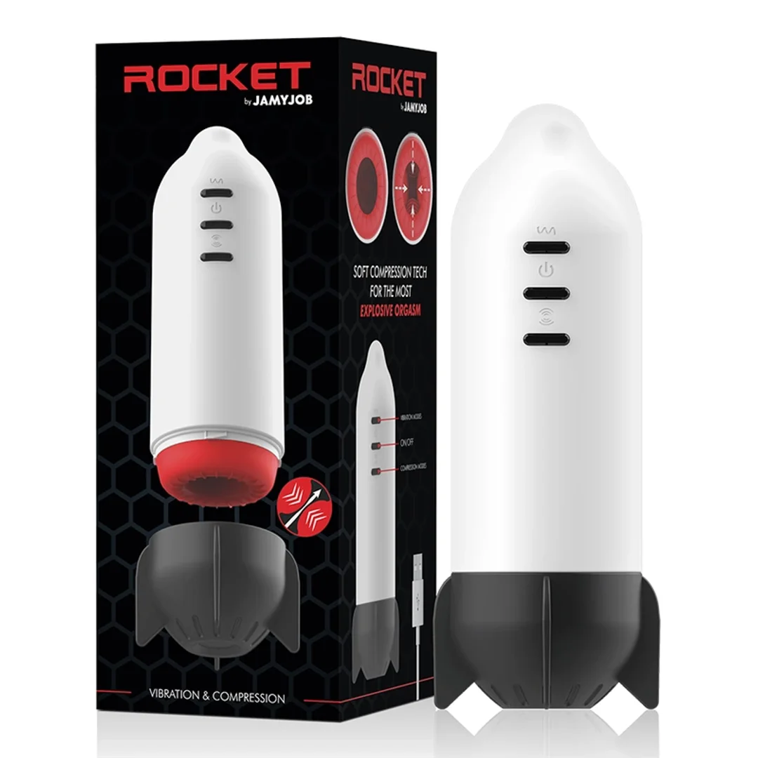 Jamyjob Rocket - zaawansowana maszyna intymna z kompresją i wibracją USB