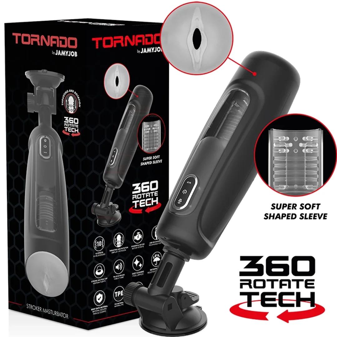 Jamyjob Tornado 360 Tech - automatyczna maszyna intymna z rotacją USB