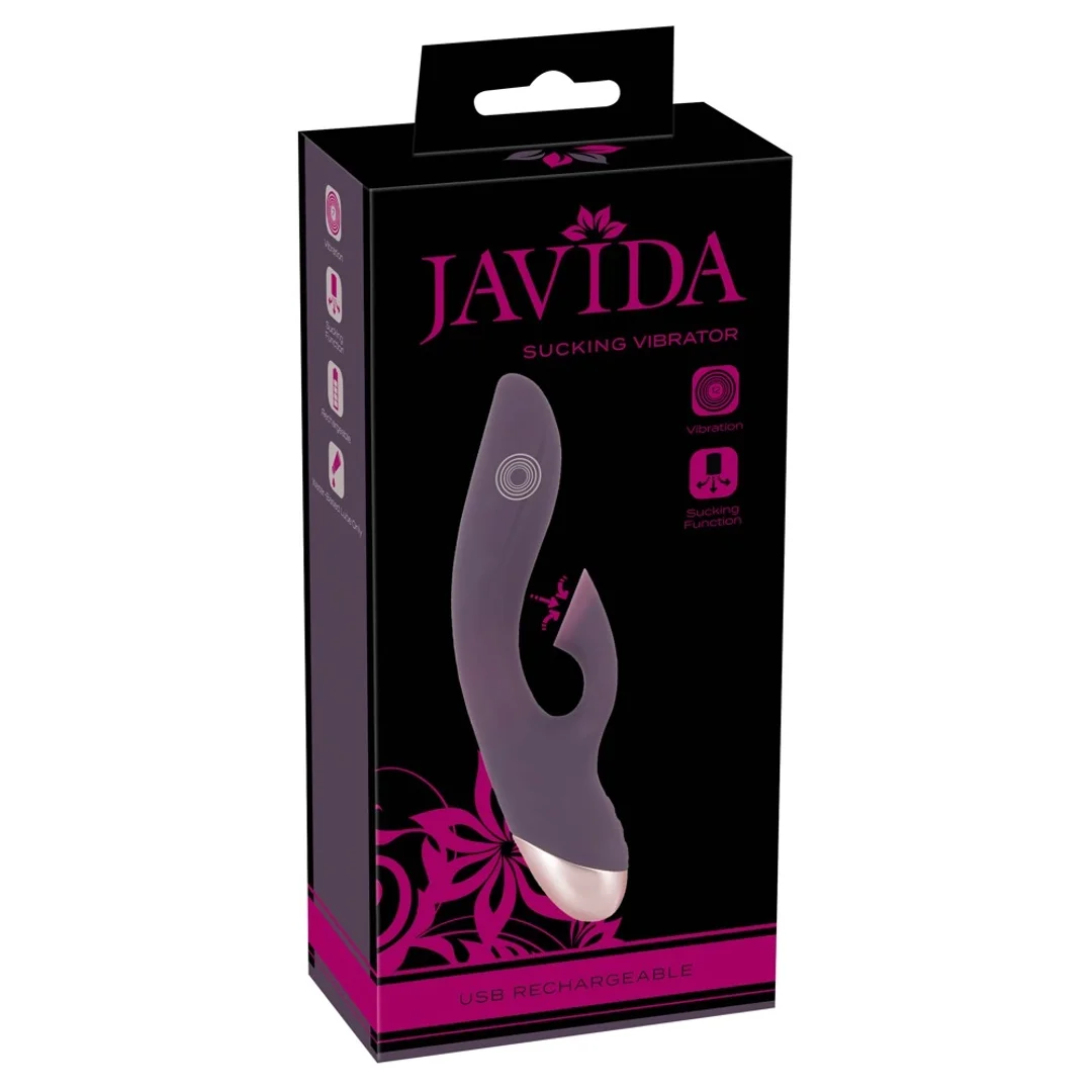 Javida Intymny Wibrator z Ssącą Przyssawką 12 Trybow Wodoodporny 21,6 cm