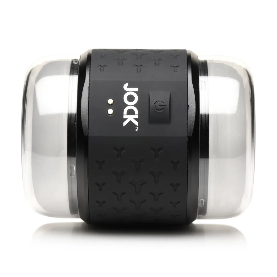 JOCK Double Stroker Black - wibrująca maszyna intymna, dwustronna, IPX7