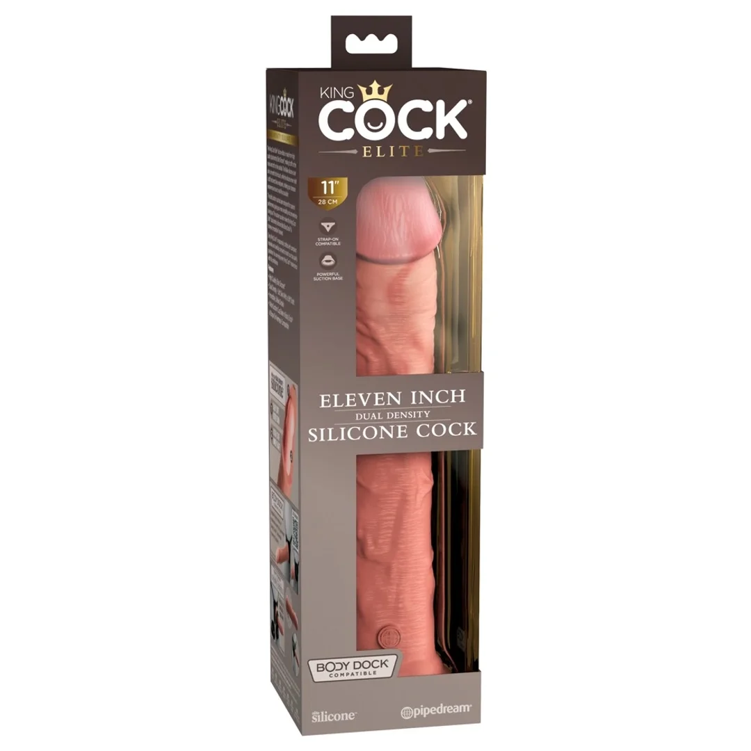 King Cock Elite Model 11" silikonowy z przyssawką jasny 28 cm