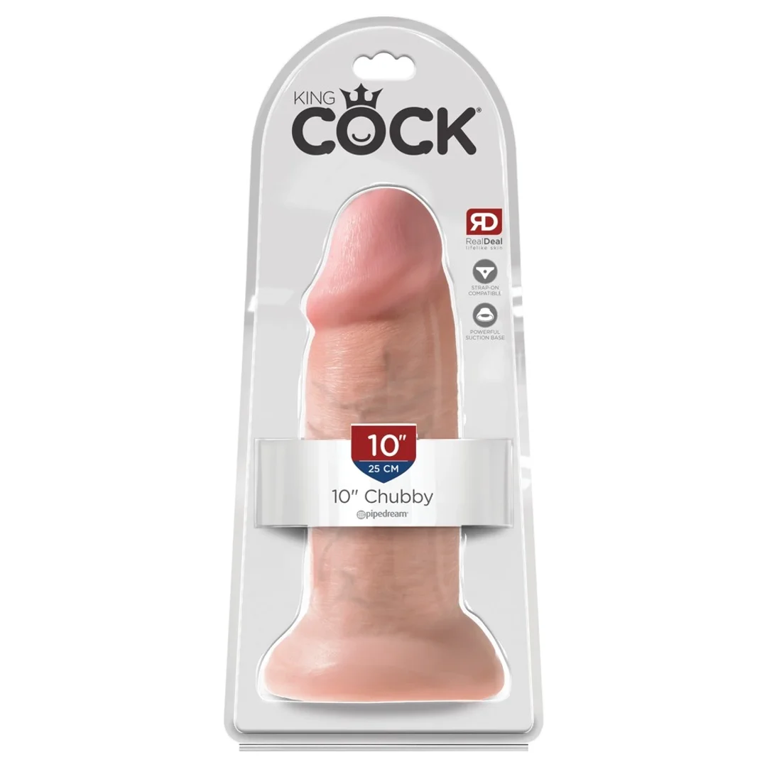 King Cock Model 25 cm Naturalny Odcień Skory z Przyssawką PVC