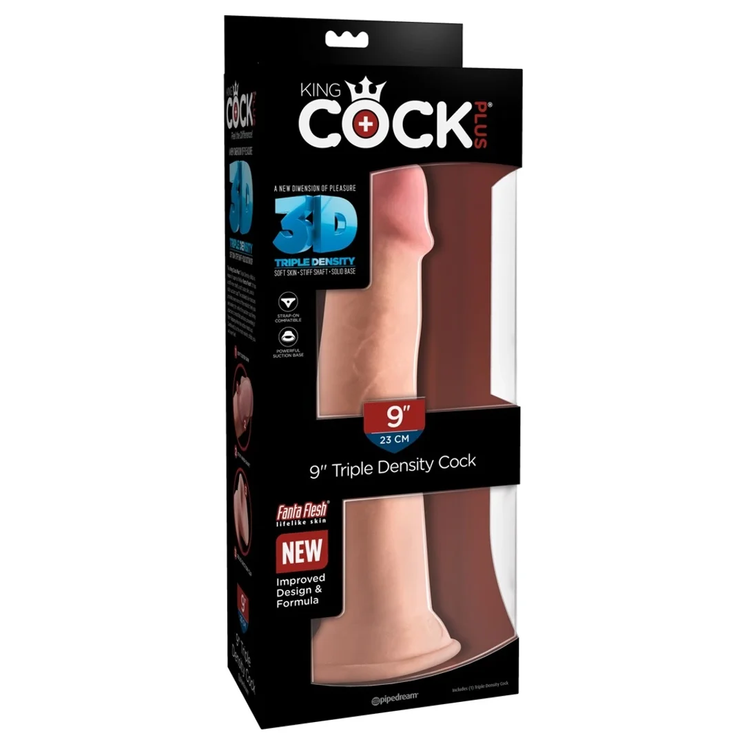 King Cock Plus model 23 cm jasny, elastyczny system z przyssawką