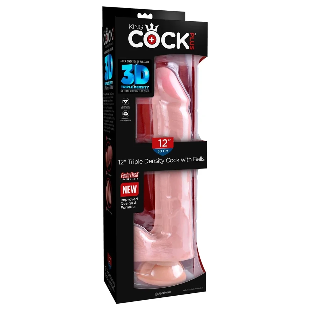 King Cock Plus Model 30 cm Jasny - Anatomiczna Forma z Przyssawką