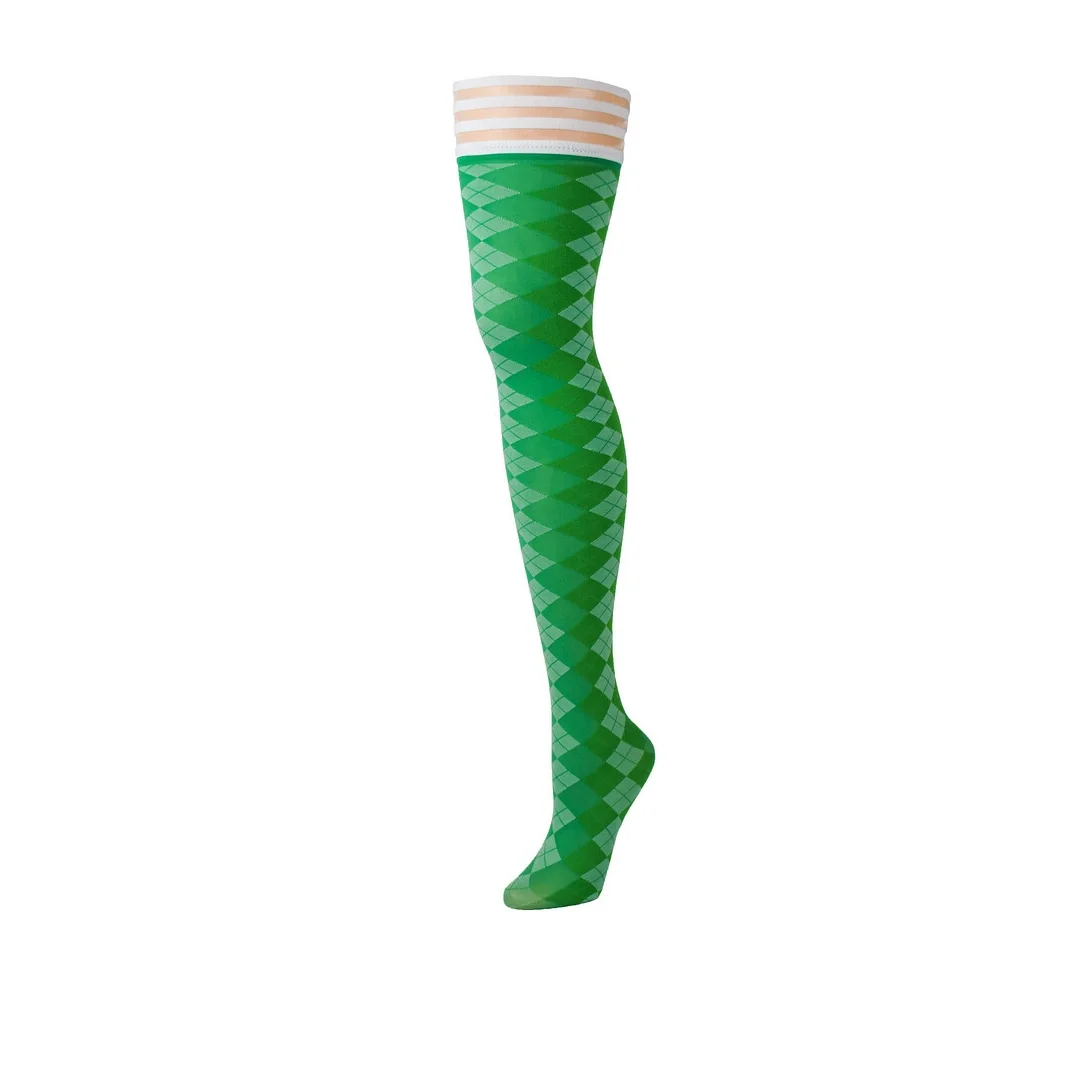 Kix'ies Golf Collection Pończochy do Uda Argyle Antypoślizgowe
