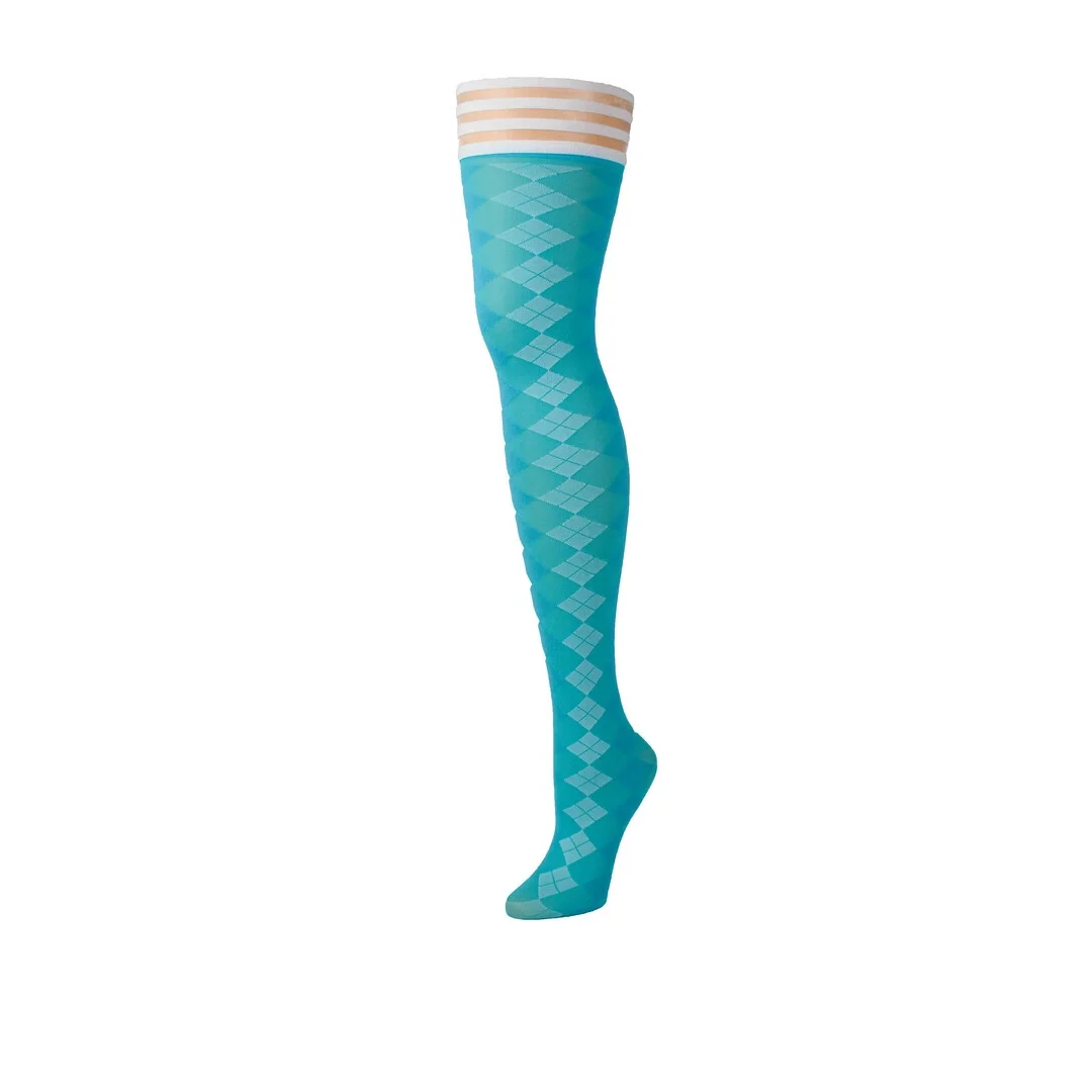 Kix'ies Pończochy Golf Collection Thigh-High Argyle Plus