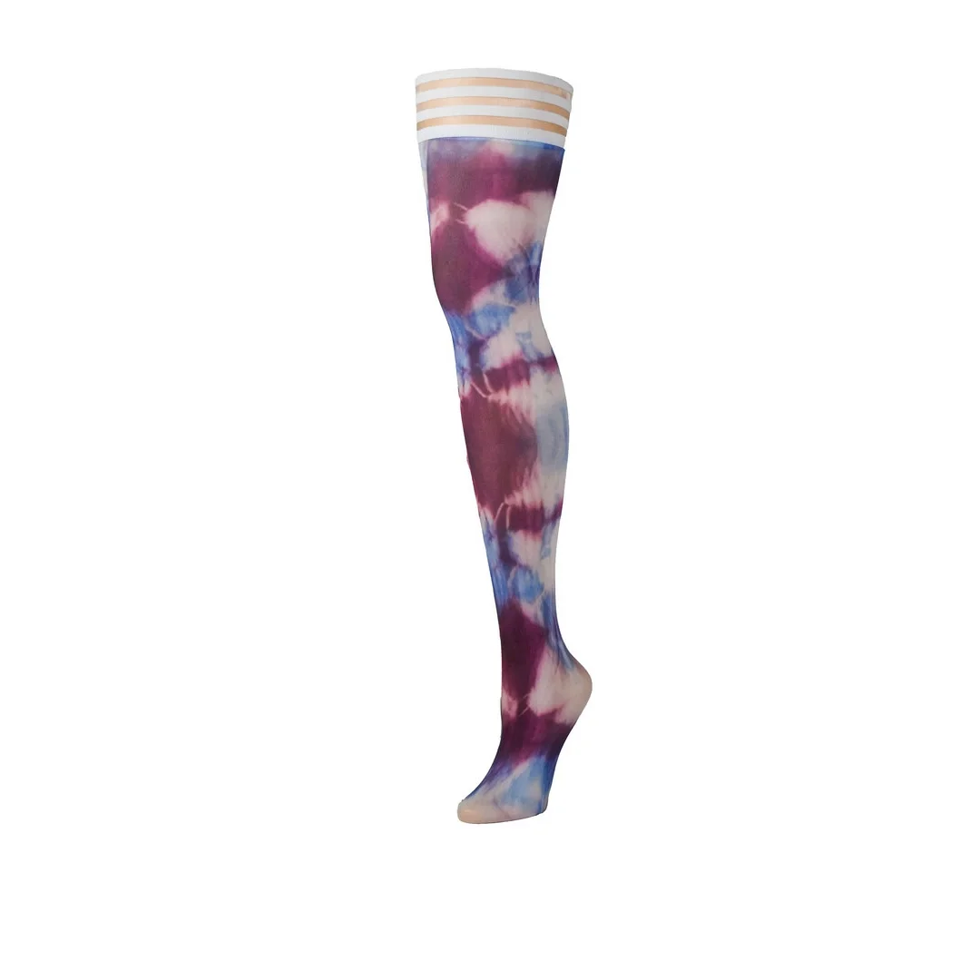Kixies Madisen Podkolanowki Tie-Dye Antypoślizgowe Niebieskie B