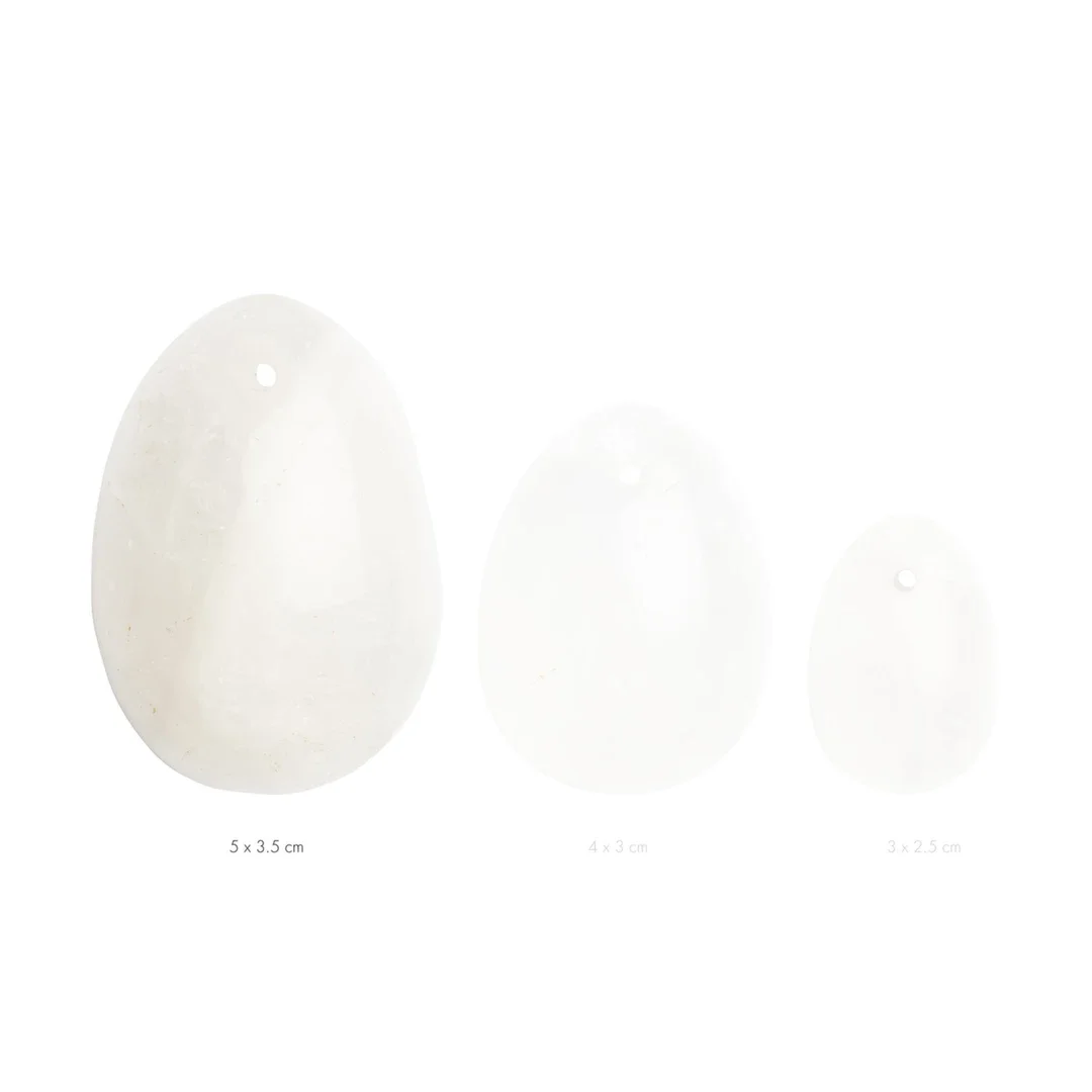 La Gemmes Yoni Egg L Clear Quartz - kamień szlachetny, rozmiar L