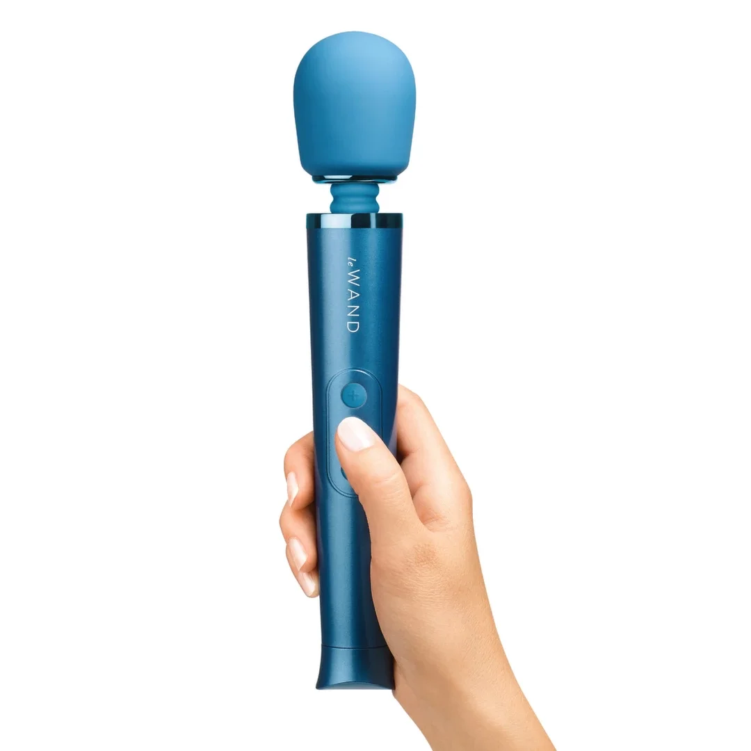Le Wand Petite Blue - Kompaktowy masażer wielofunkcyjny USB, wodoodporny