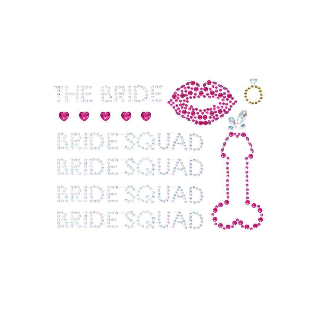 Leg Avenue Bride Squad Kryształowe Ozdoby Samoprzylepne na Ciało