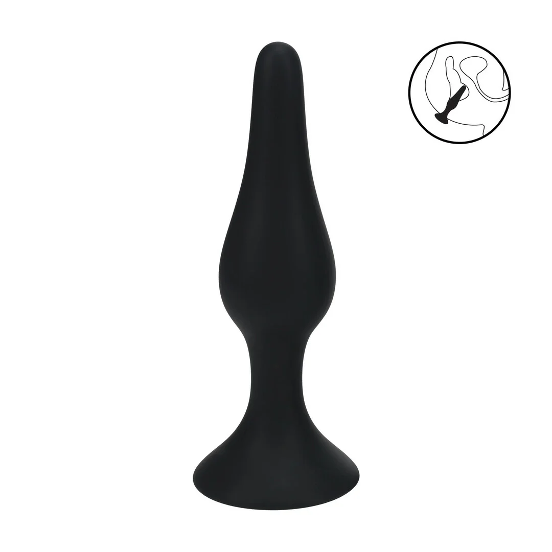 LEVELZ Korek anatomiczny silikonowy XL czarny smukły model