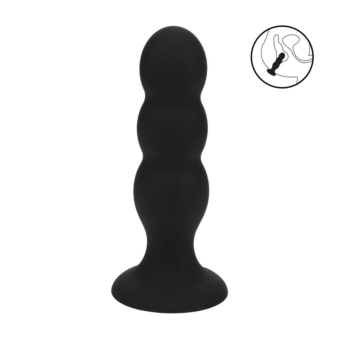 LEVELZ Tri Rattle Plug L Czarny - silikonowy model z systemem drgań