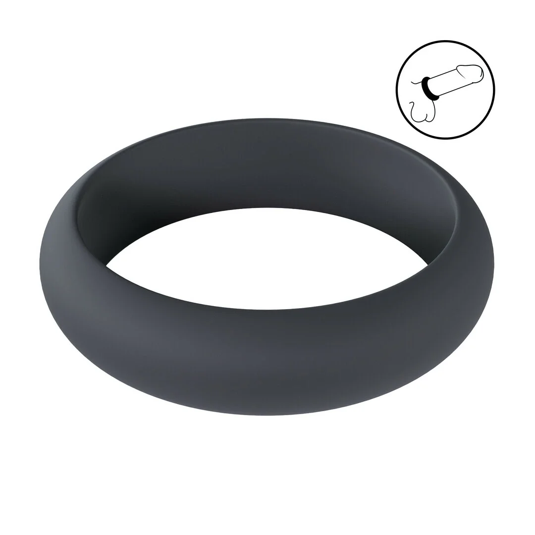 Levelz Wide O Pierścień Silikonowy XXL 55mm Czarny Komfortowy