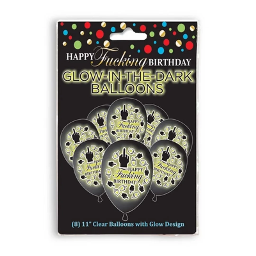 Little Genie Happy Birthday balony świecące LED zestaw 8 sztuk