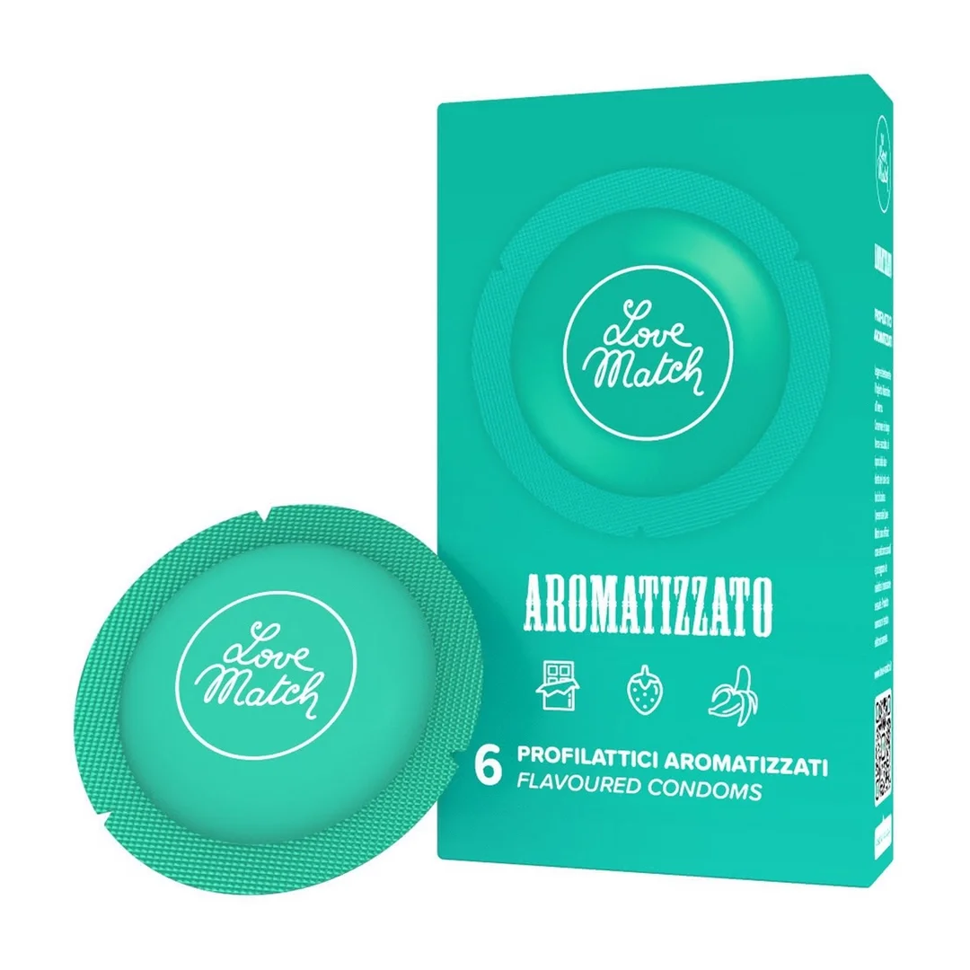 Love Match Prezerwatywy aromatyzowane mix smakow 6 sztuk