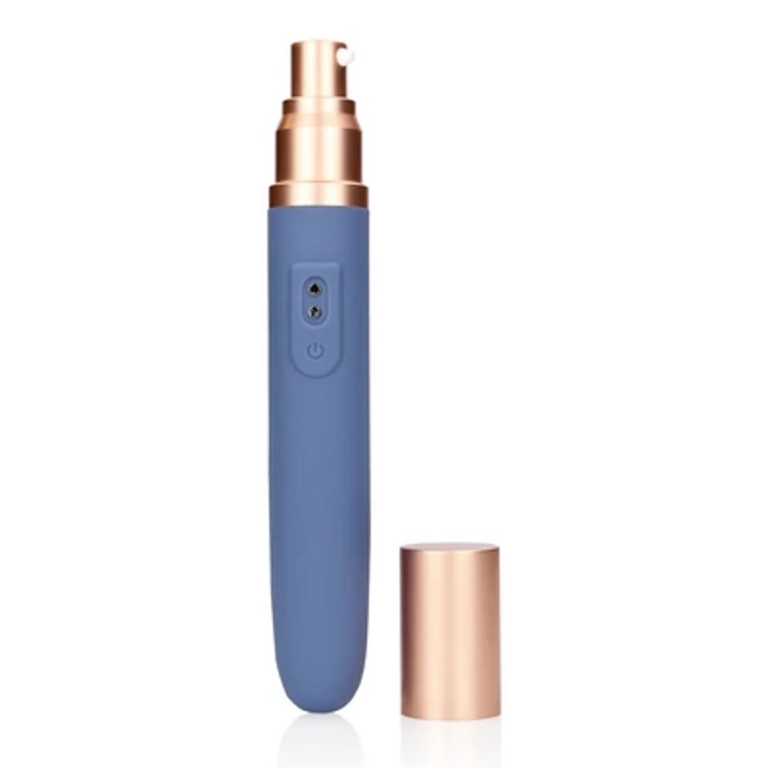 Loveline Blue Horizon - wibrator podrożny z komorą na lubrykant 13 ml