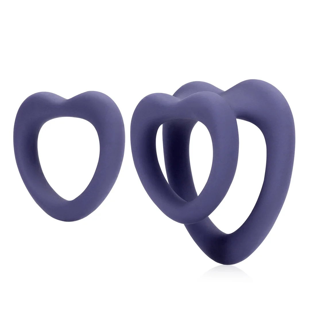 Loveline Heart Ring Set Violet Storm - Zestaw Pierścieni Anatomicznych 2 szt.