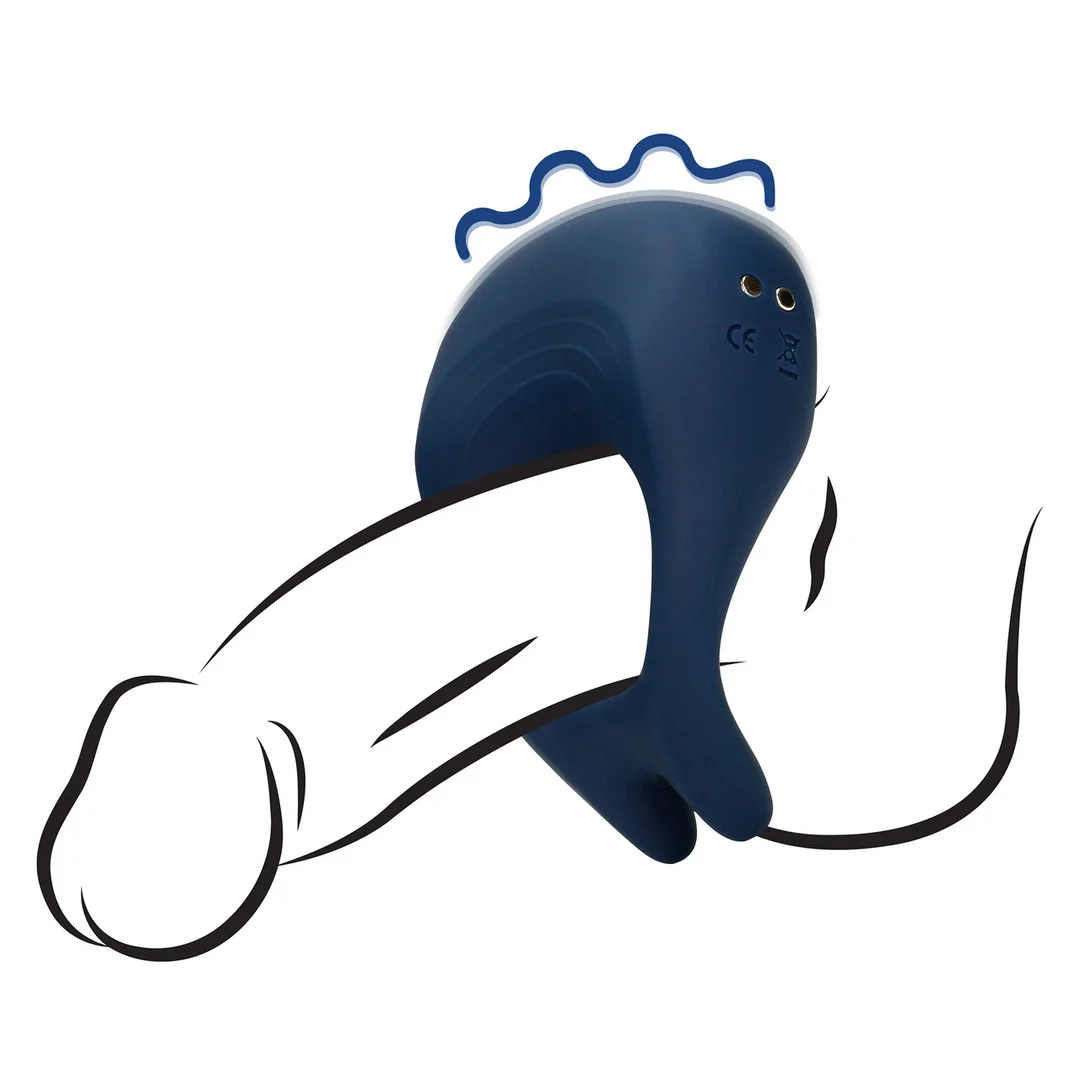 Loveline Pierścień Anatomiczny Spiczasty Baltic Blue - Model Wibrujący