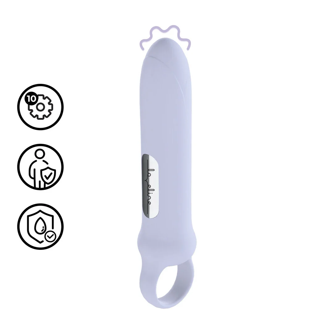 Loveline Vibrating Loop Grip Lawendowy - Kompaktowy masażer z uchwytem