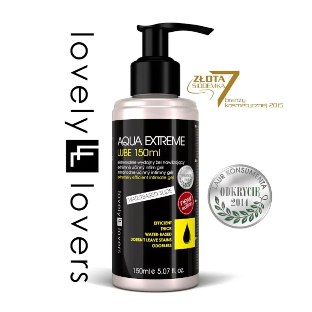 Lovely Lovers AQUA EXTREME Lube 150ml - Wodny Żel Intymny, Gęsty, Wydajny