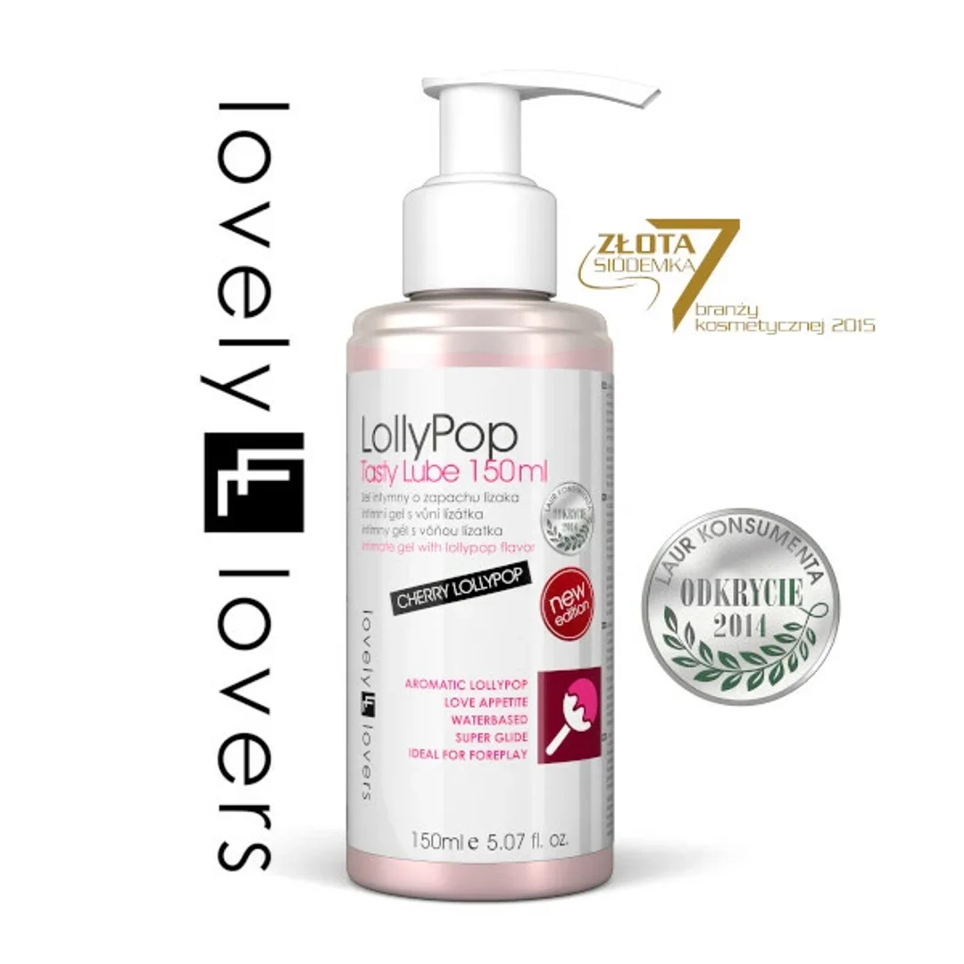 Lovely Lovers LollyPop Żel na bazie wody, efekt ciepła, wiśniowy 150ml