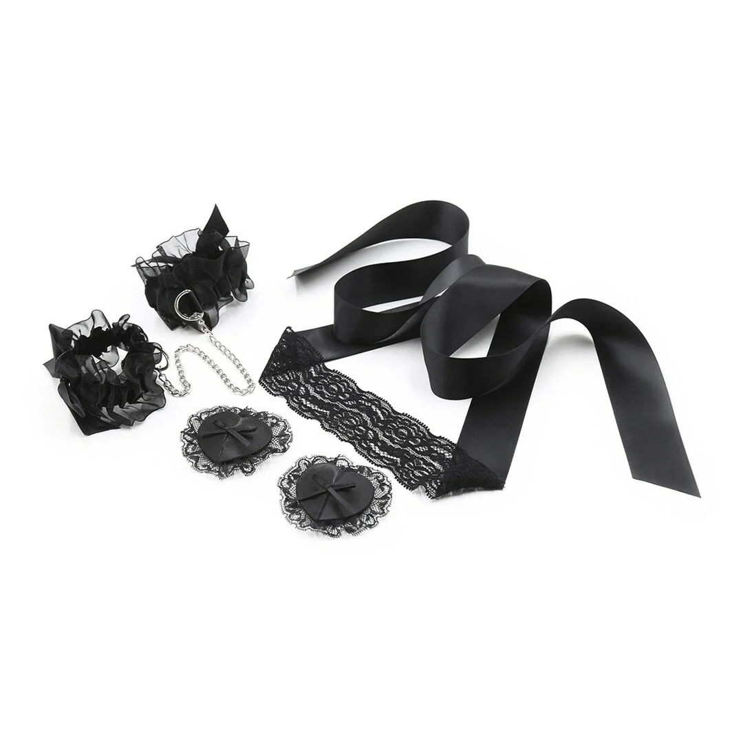 LoversPremium Lace Me Up zestaw koronkowy do zmysłowych akcentow czarny