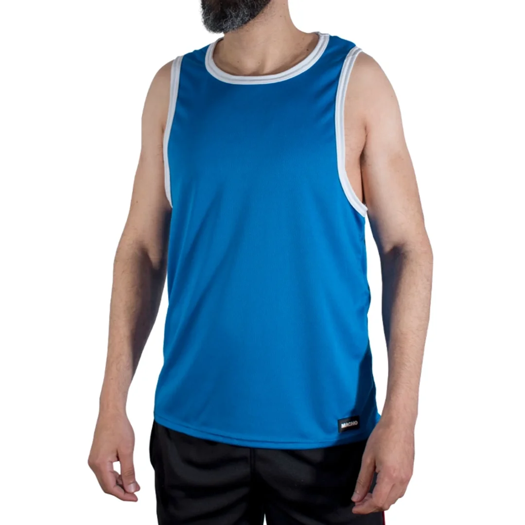 MACHO CMV002 koszulka sportowa niebieska S/M oddychająca