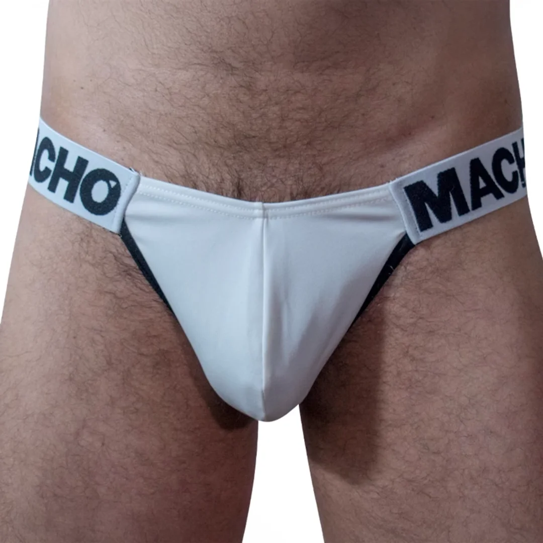 MACHO MCH009 Biała okładzina slipy męskie S push-up Lycra
